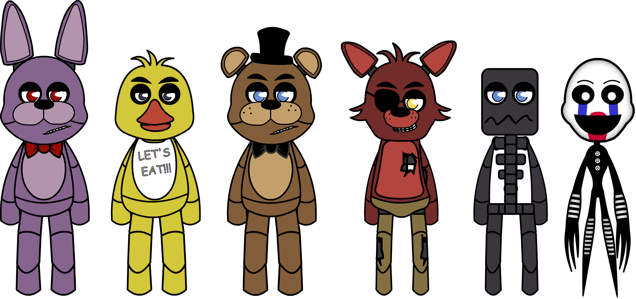 Персонажи и аниматроники FNAF